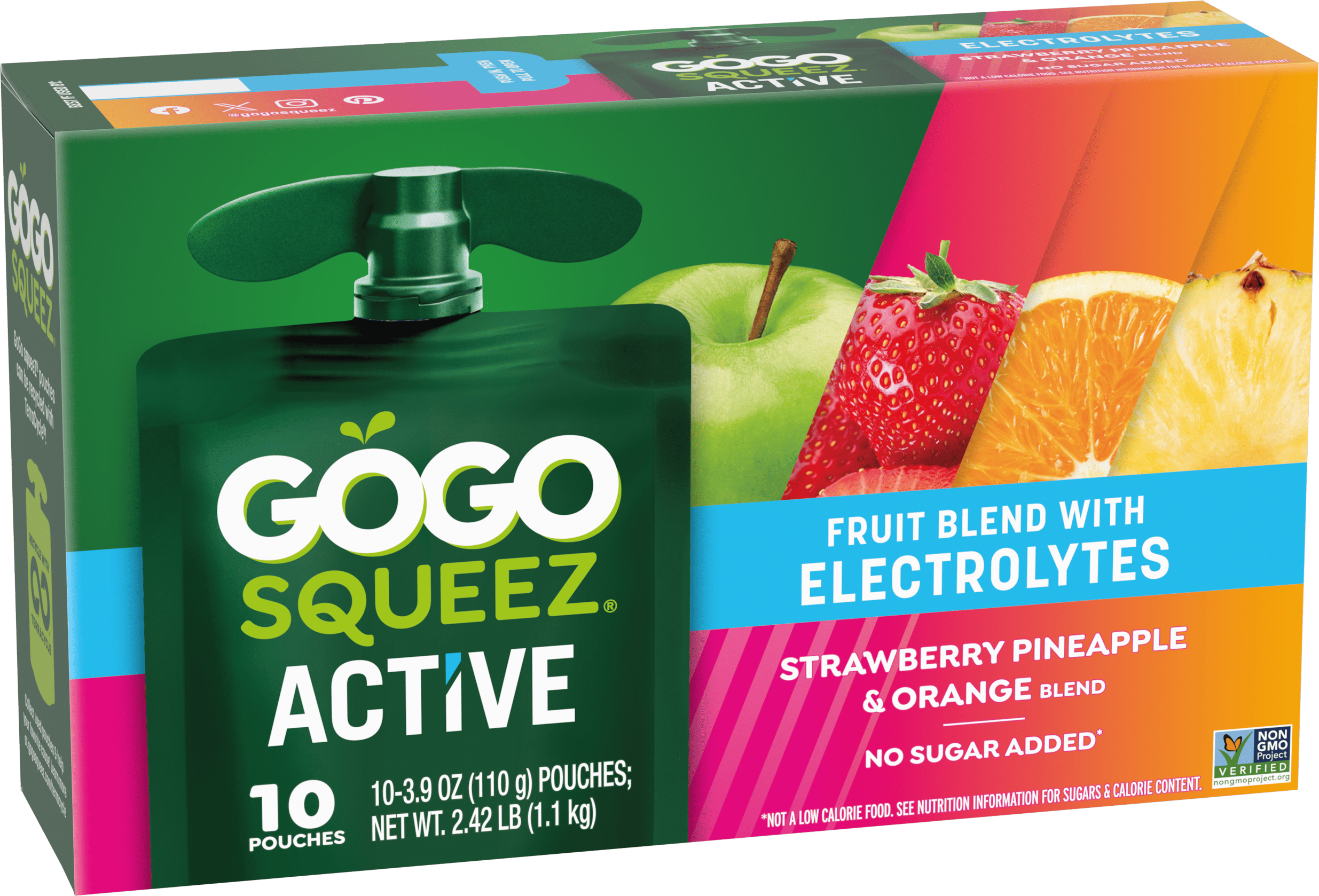 Active Pouches With Electrolytes Strawberry Pineapple & Orange
