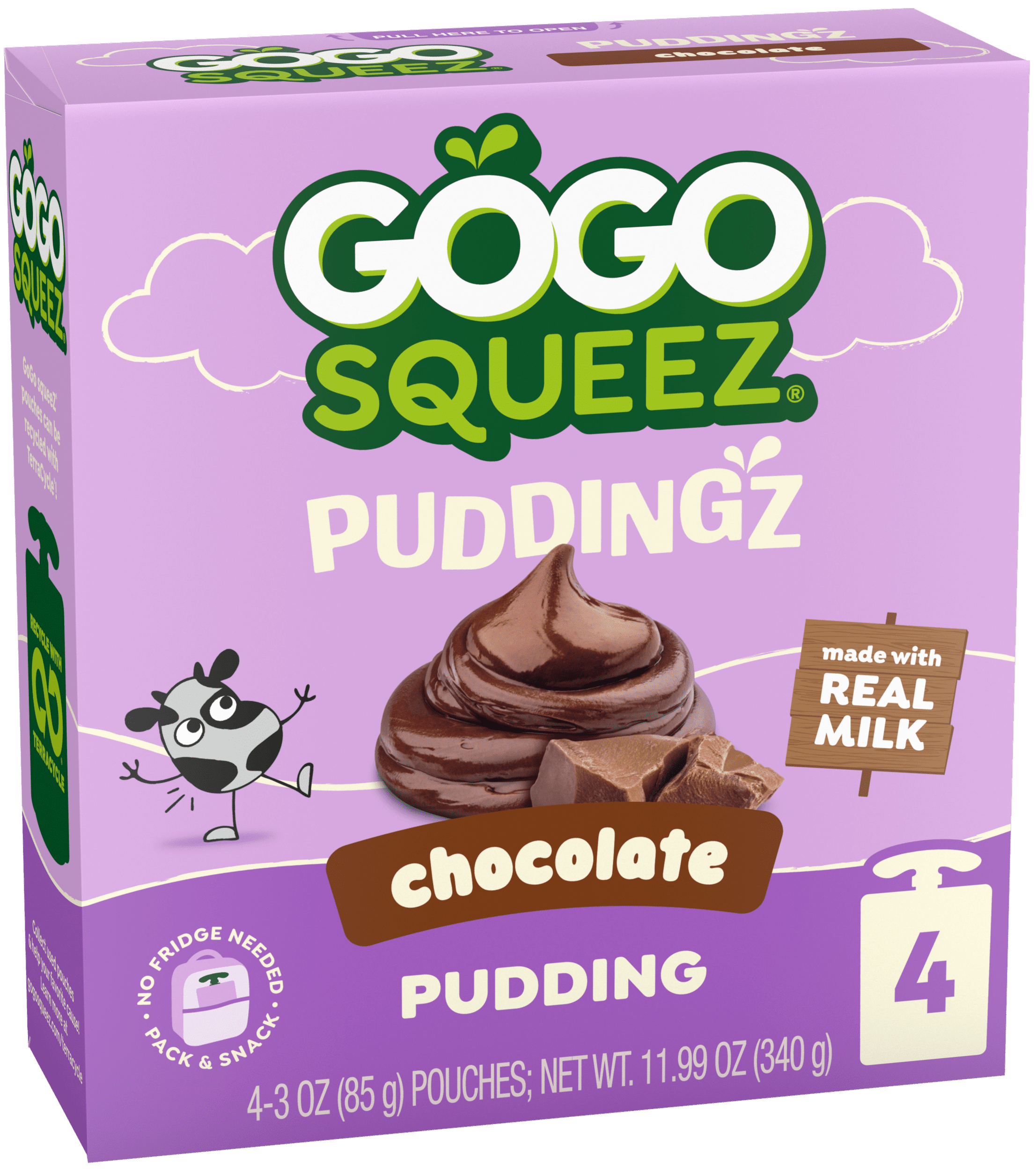 PuddingZ Chocolate | Squeeze Pudding Pouches | GoGo SqueeZ®