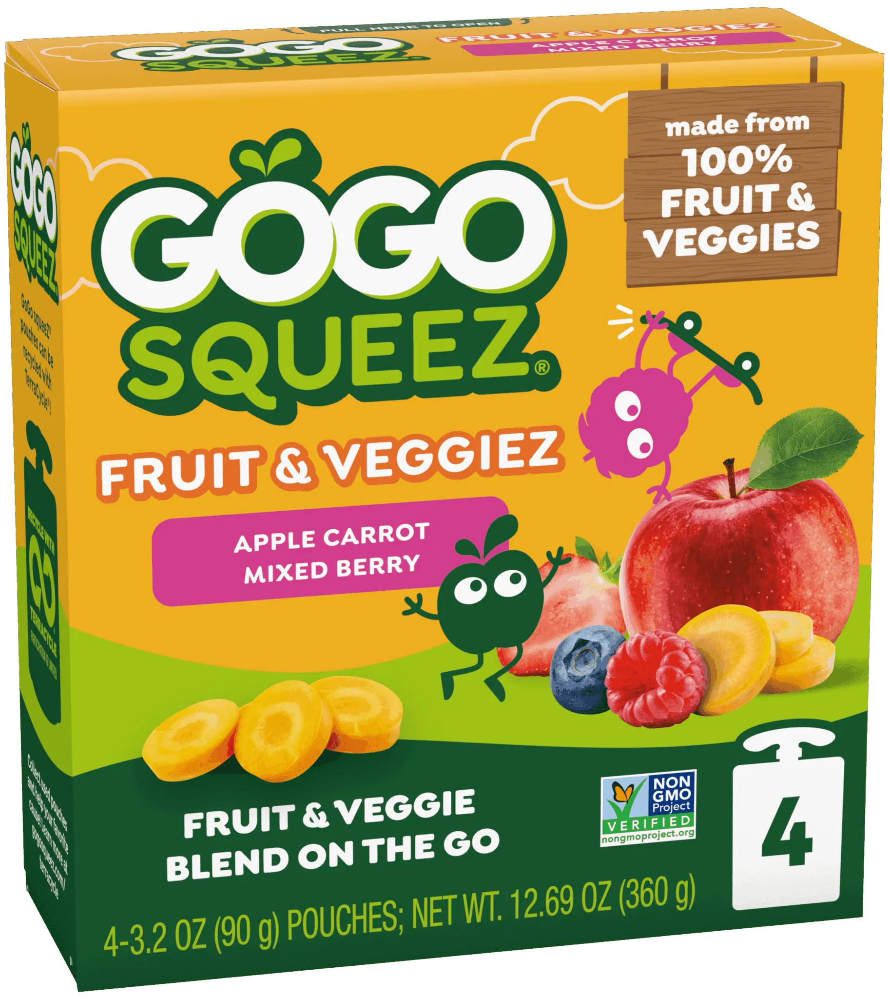 その他 GOGO Fruit & VeggieZ Apple Pear Carrot Pouches | GoGo SqueeZ® Applesauce