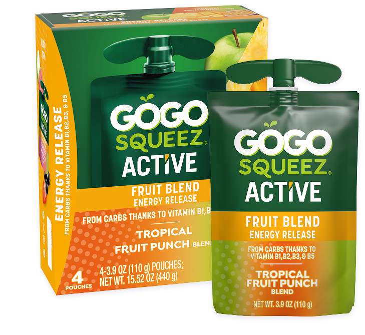 Active Energy Release With B Vitamins Fruit Blend Pouches | GoGo