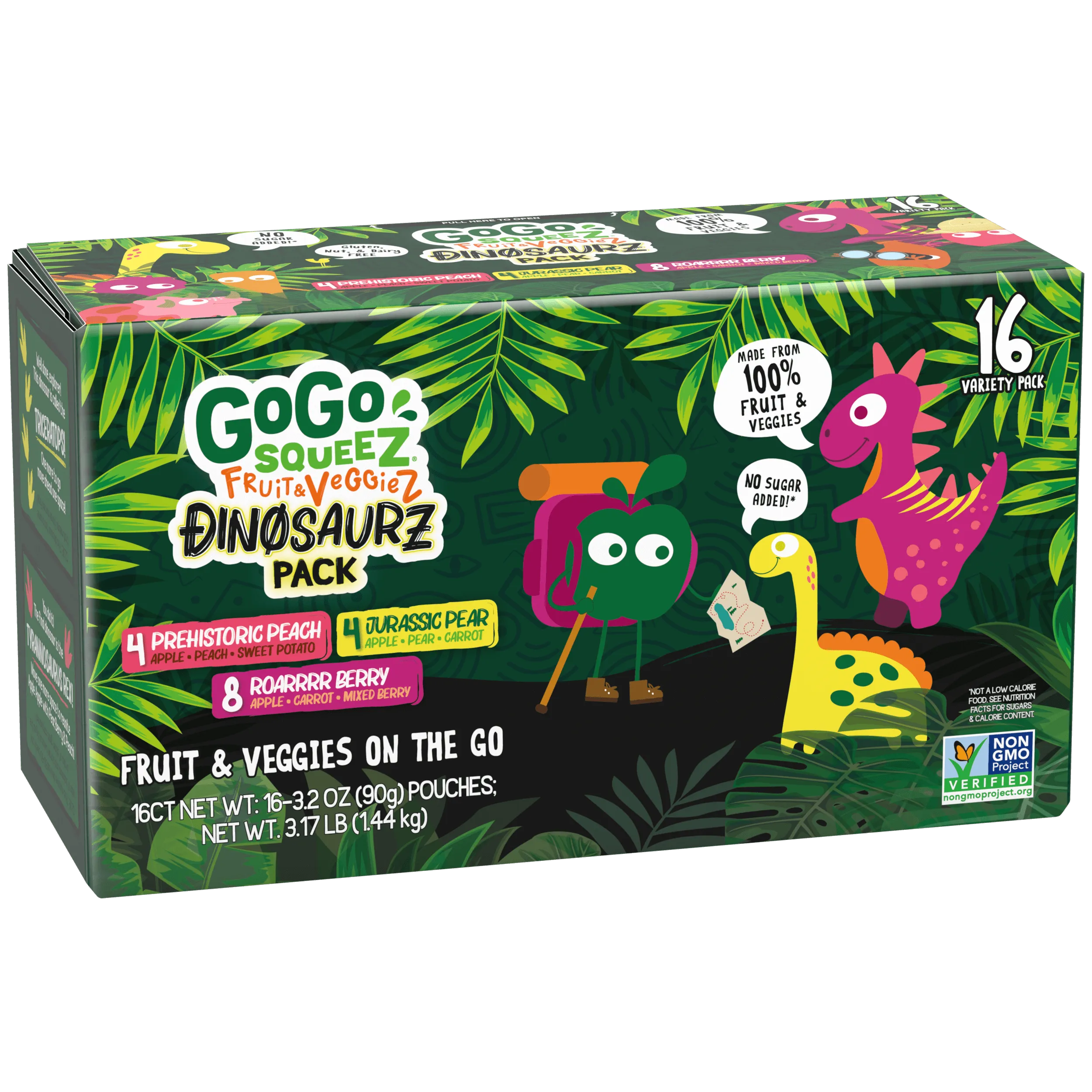 Fruit & VeggieZ Dinosaur Variety Pack | GoGo SqueeZ® Applesauce