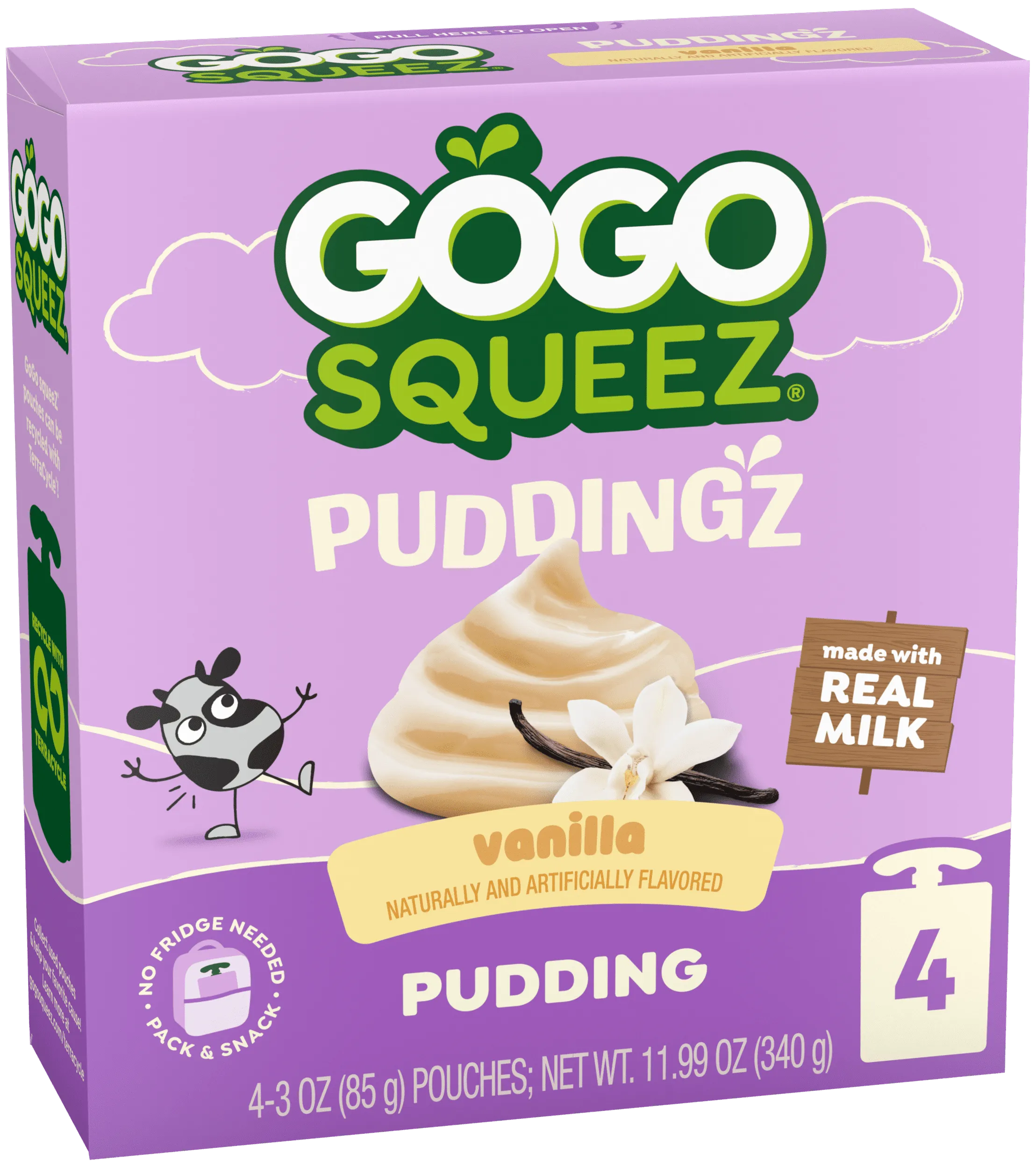 PuddingZ Vanilla | Squeeze Pudding Pouches | GoGo SqueeZ®