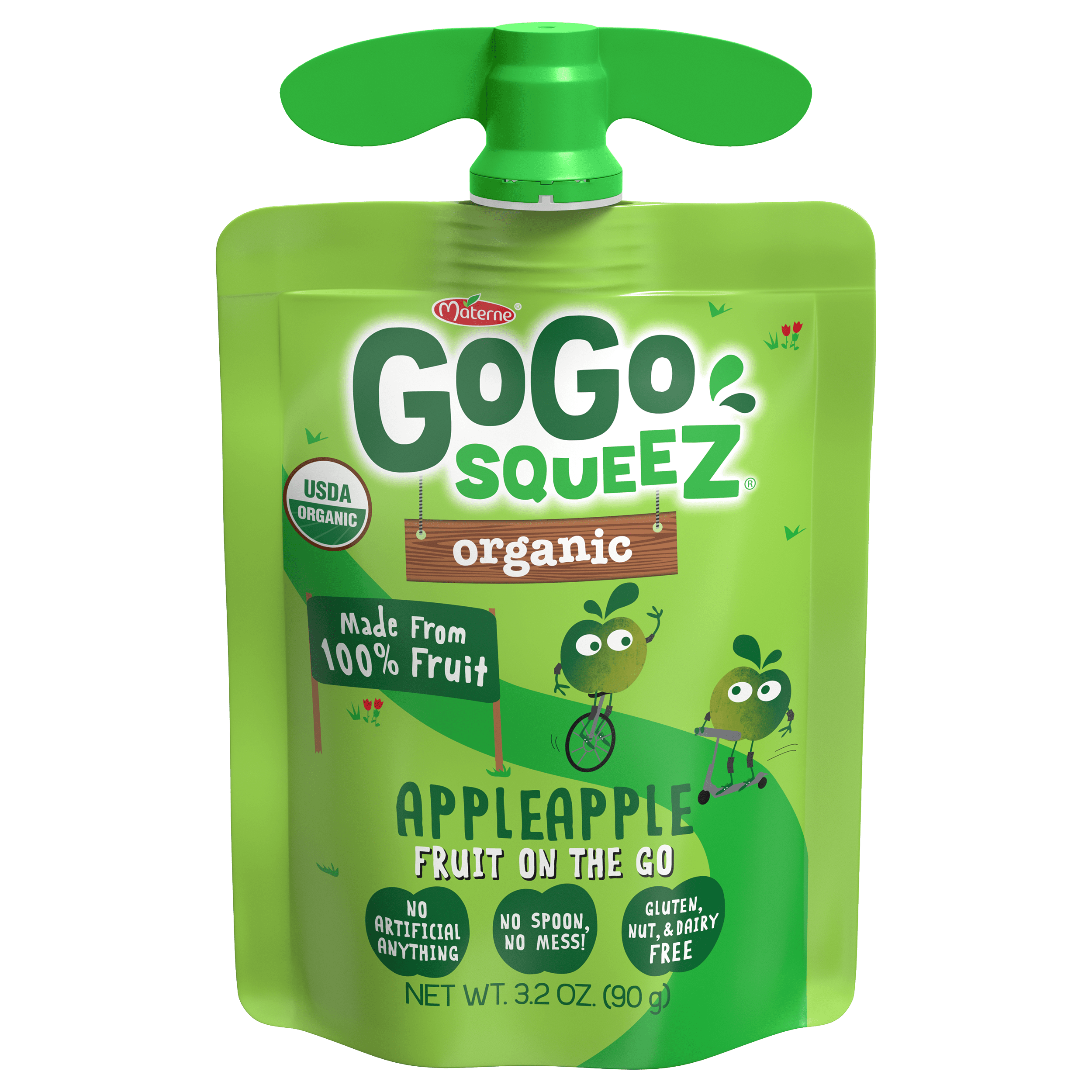 Gogo Squeez Pouches Fruit Blend Snack Organic Apple Apple Applesauce