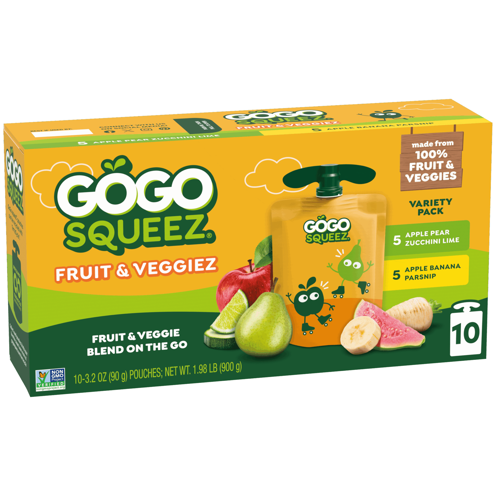 Fruit & VeggieZ Organic Boulder Berry, Peach Variety Pack | GoGo