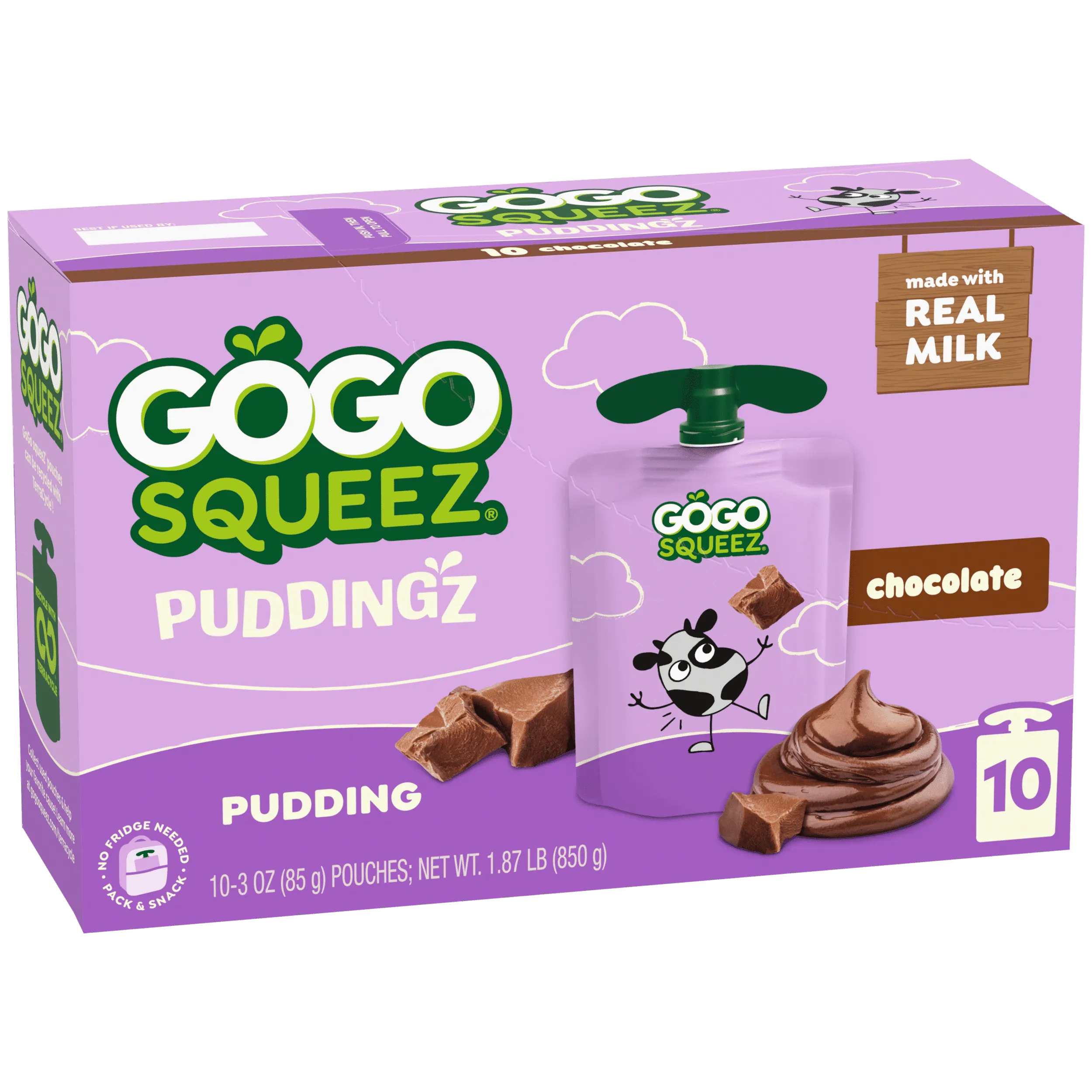 PuddingZ Chocolate | Squeeze Pudding Pouches | GoGo SqueeZ®