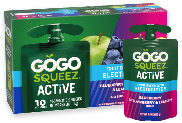 GoGo squeeZ® Active Fruit Blend with Electrolytes