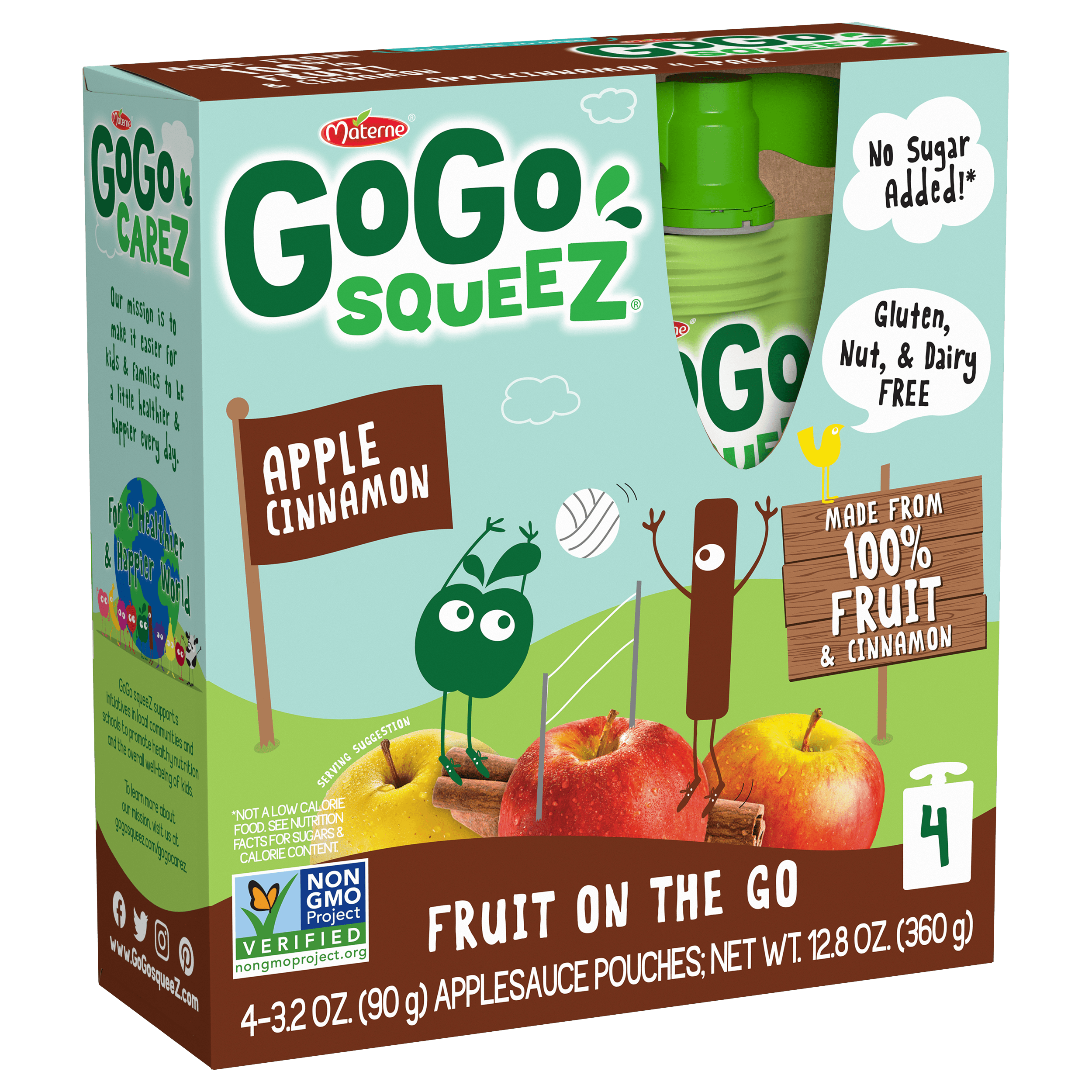 GoGo squeeZ® Apple Cinnamon 4 pack product box