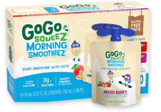 Gogo Squeez Pouches Morning SmoothieZ Mixed Berry Flavor