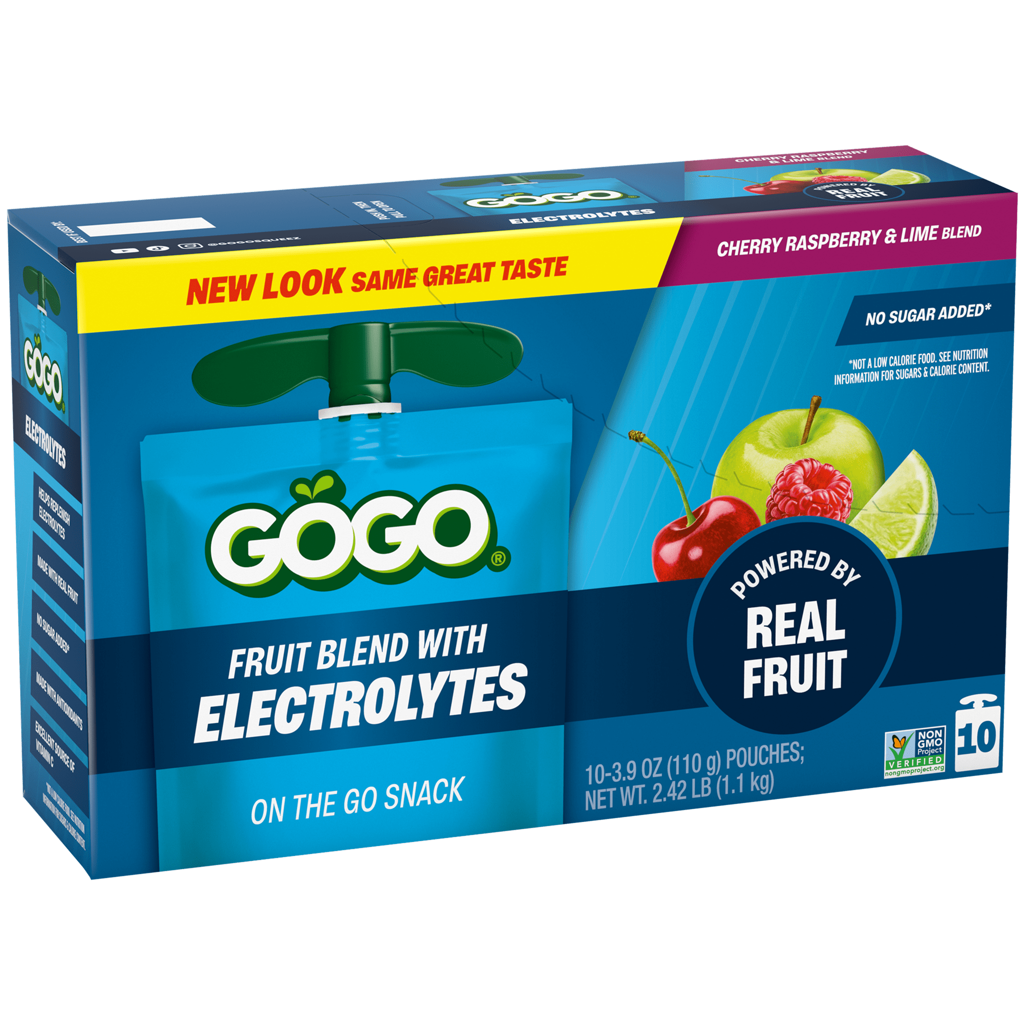 GoGo® Electrolytes Cherry Raspberry & Lime 10 Pack