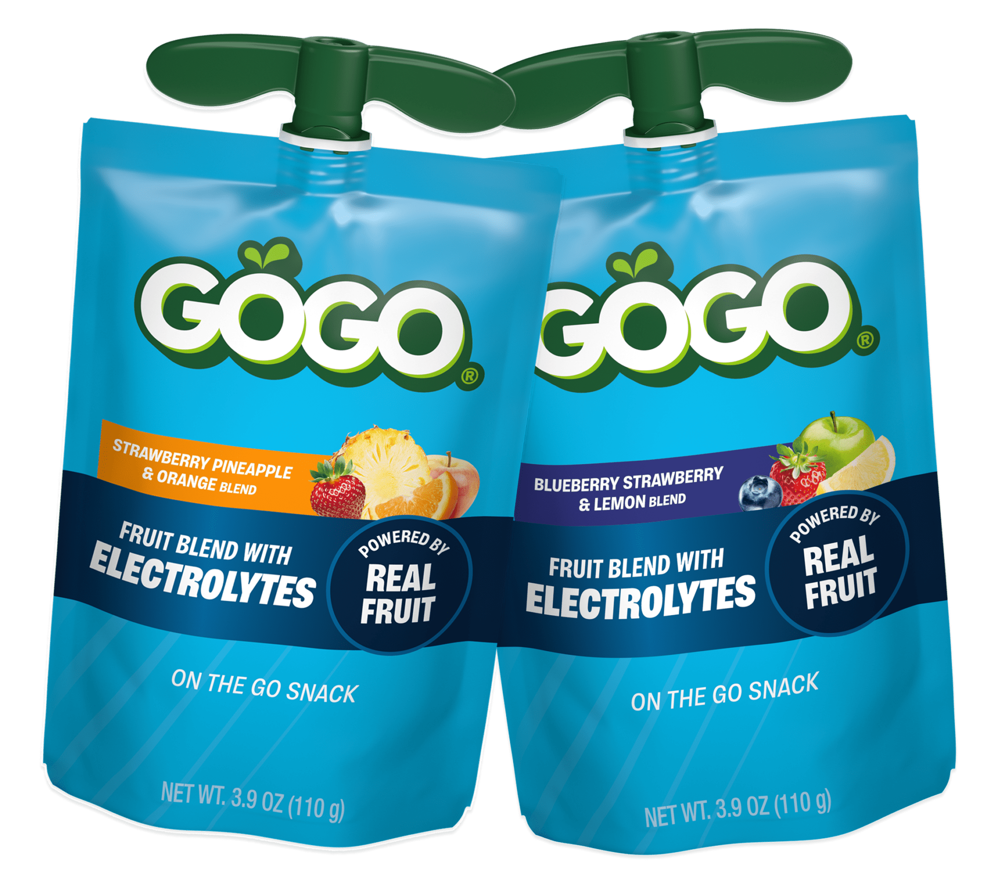 GoGo® Electrolytes Variety Pack Strawberry Pineapple & Orange, Blueberry Strawberry & Lemon Pouches