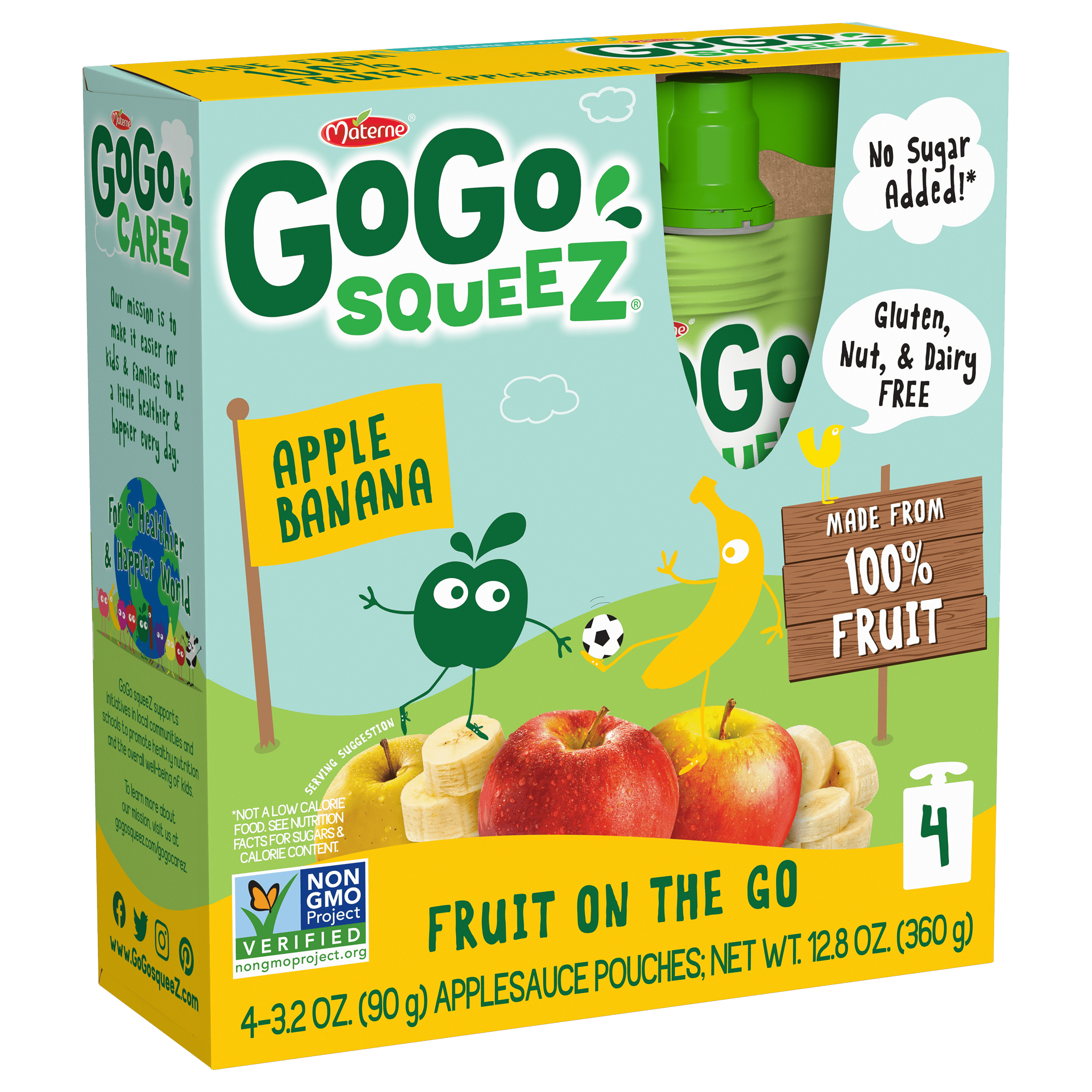 GoGo squeeZ® Apple Banana 4 pack product box