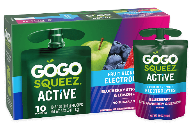 GoGo squeeZ® Active Fruit Blend with Electrolytes
