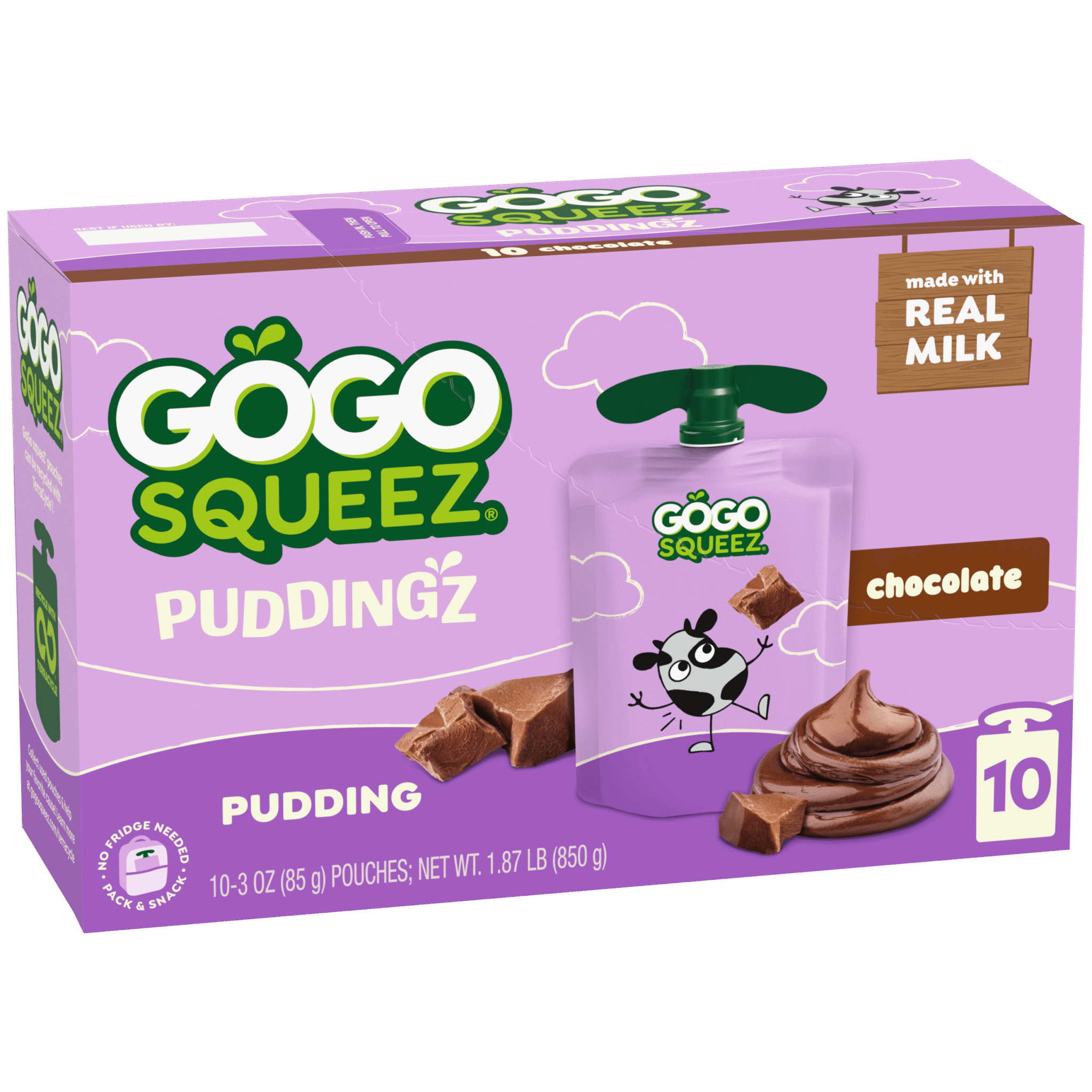 PuddingZ Chocolate | Squeeze Pudding Pouches | GoGo SqueeZ® PuddingZ Chocolate | Squeeze Pudding Pouches | GoGo SqueeZ®