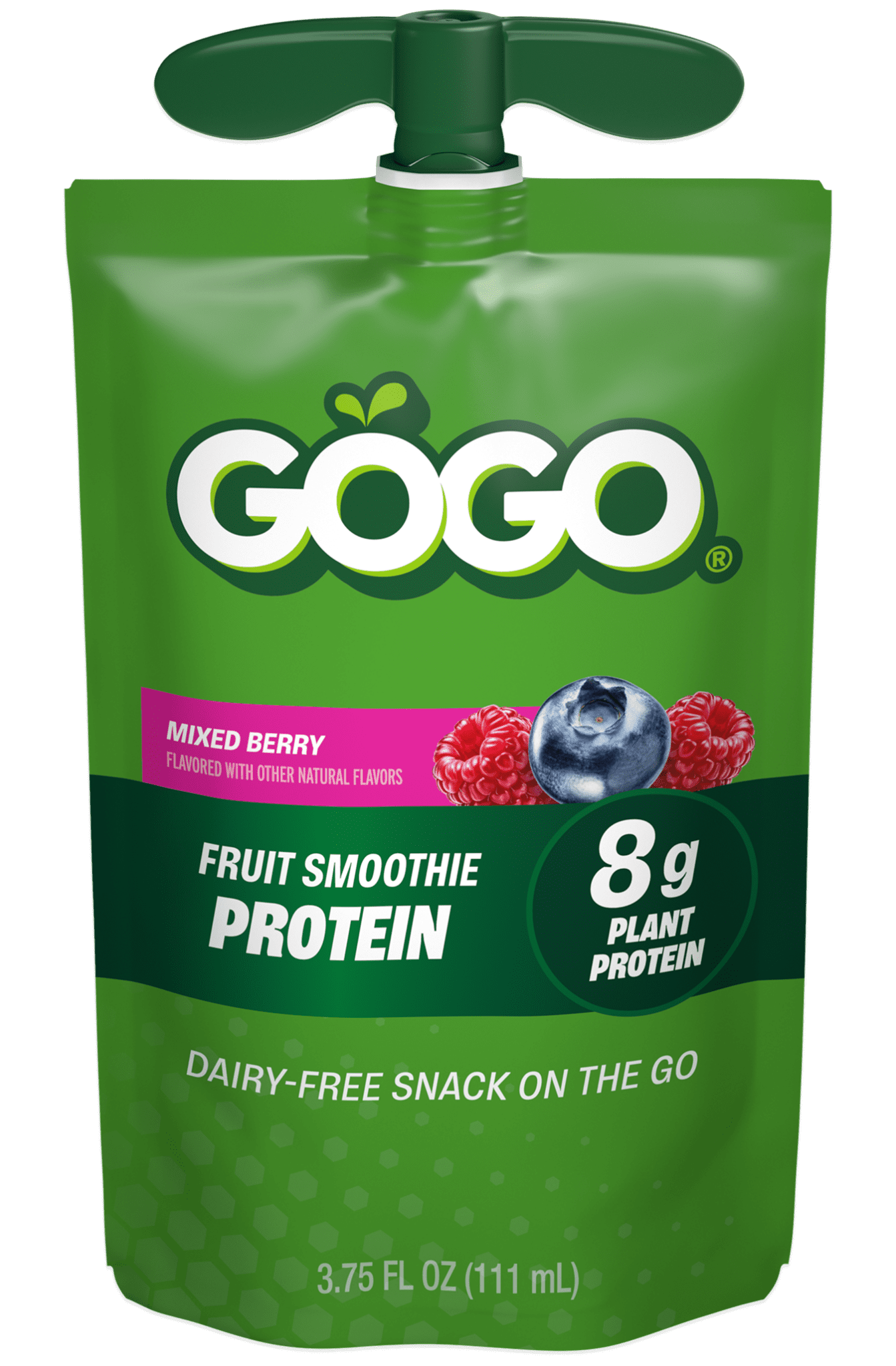 GoGo® Dairy-Free Protein Apple Cinnamon & Mixed Berry Pouch