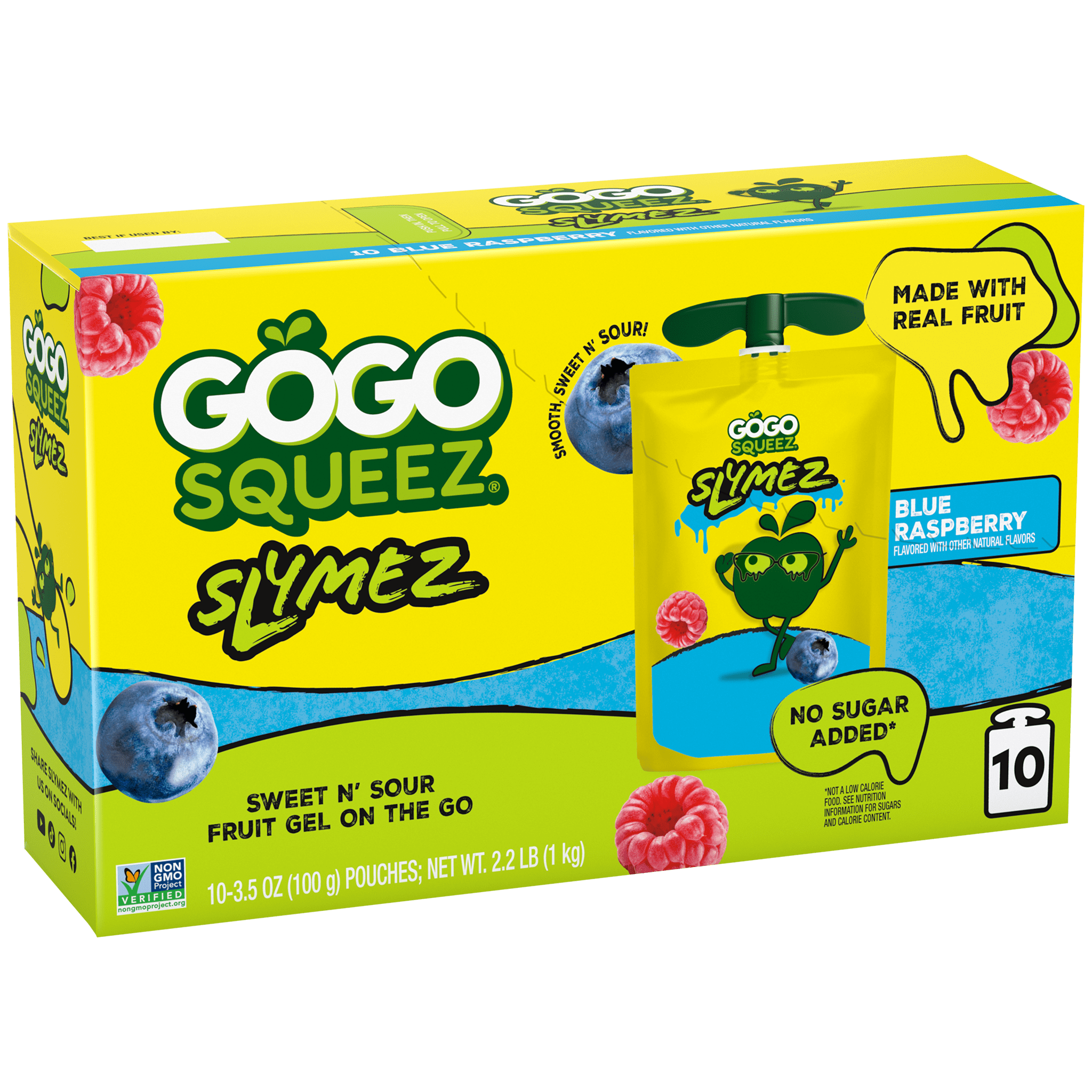 GoGo squeeZ Slymez Blue Raspberry 10 Pack