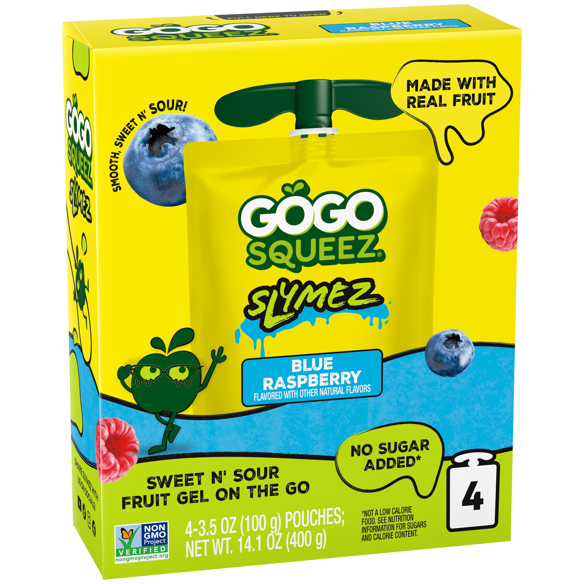 GoGo squeeZ Slymez Blue Raspberry 4 Pack
