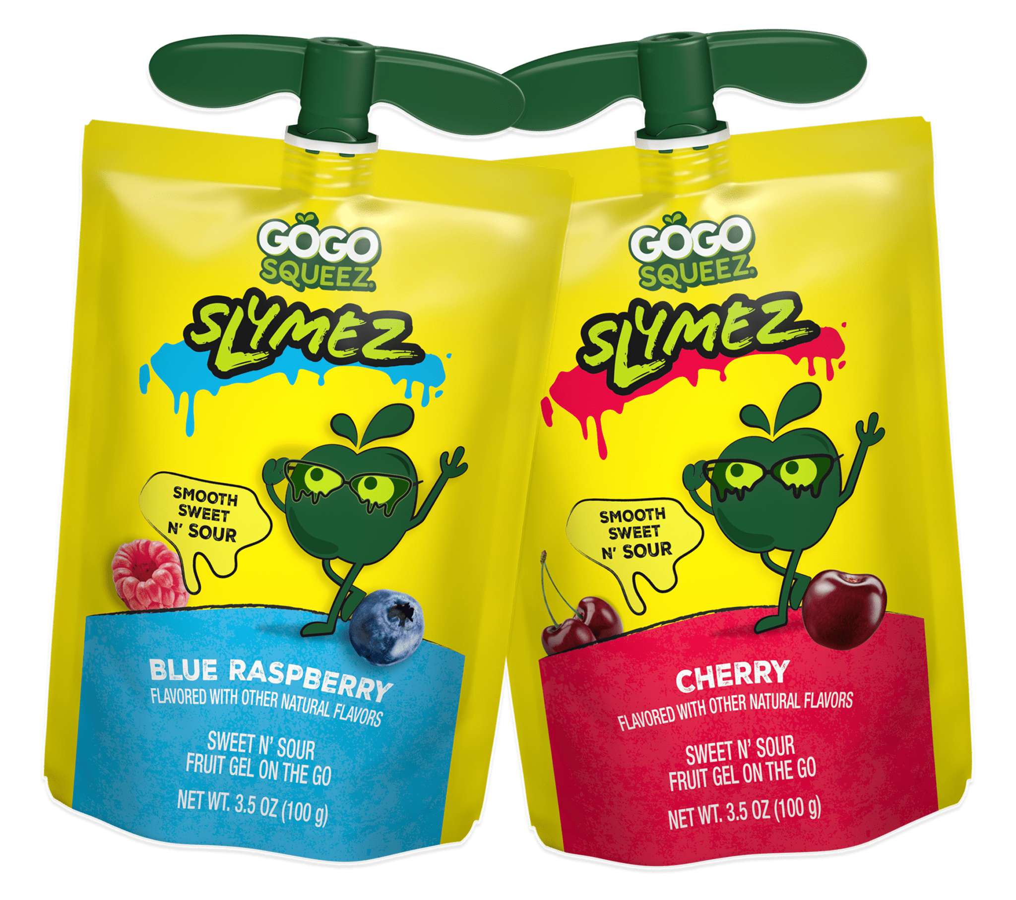 GoGo squeeZ Slymez Blue Raspberry & Cherry Pouches