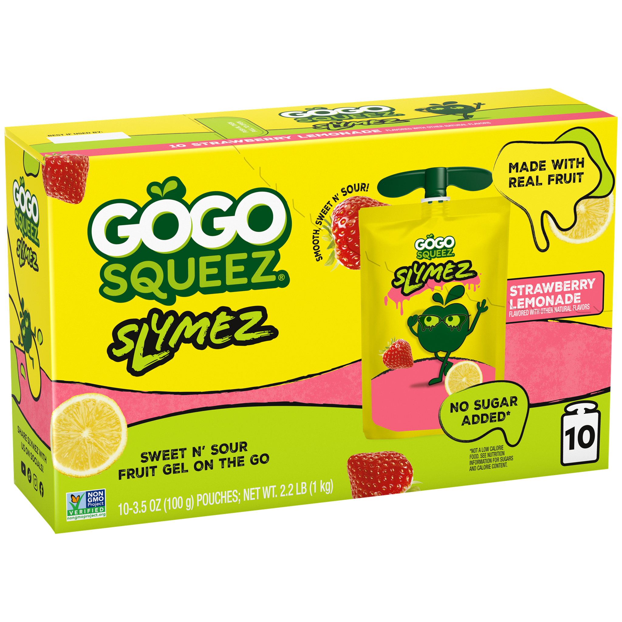 GoGo squeeZ Slymez Strawberry Lemonade 10 Pack