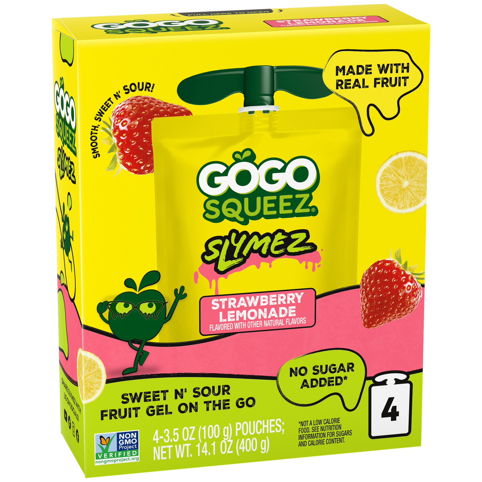 GoGo squeeZ Slymez Strawberry Lemonade 4 Pack