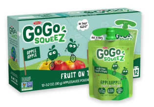 Gogo Squeez Pouches Fruit Blend Snack Apple Apple 12 pack Product Box