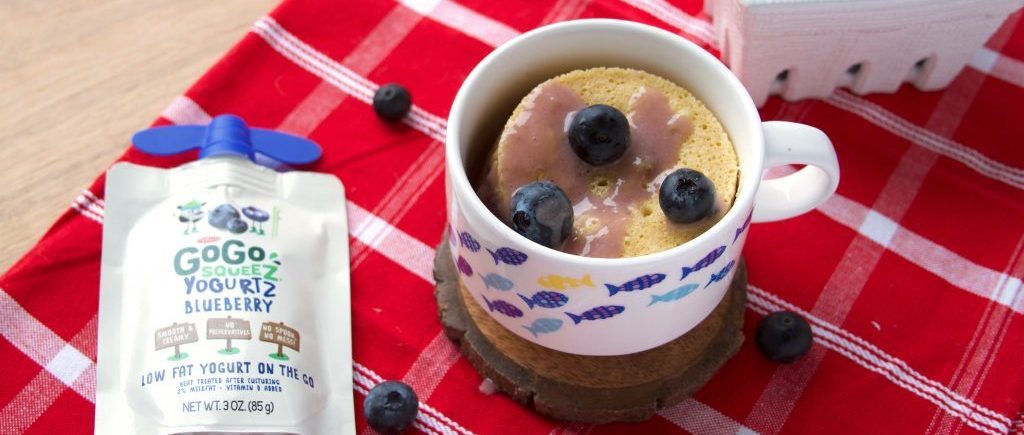 GoGo SqueeZ Blueberry Yogurt Mug Cake Recipe