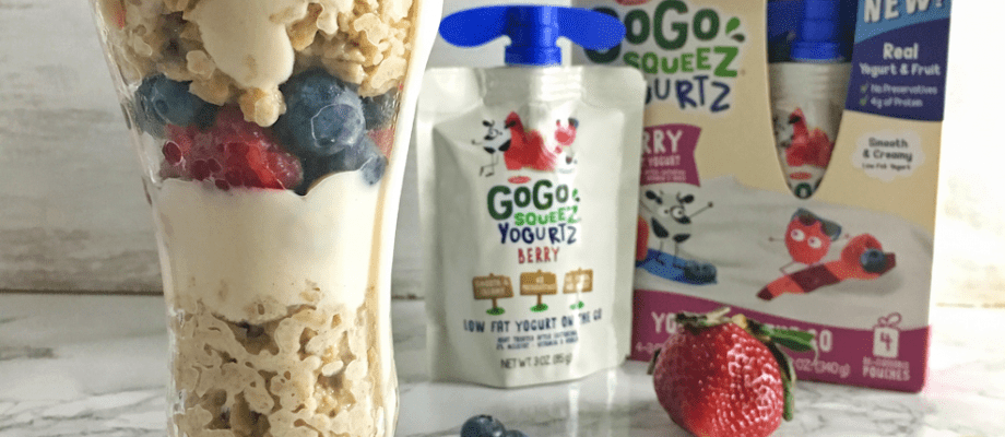 GoGo SqueeZ Yogurt n’ Oats Breakfast Parfait Recipe