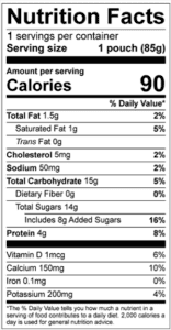 GoGo SqueeZ YogurtZ Strawberry Banana Nutrition Facts