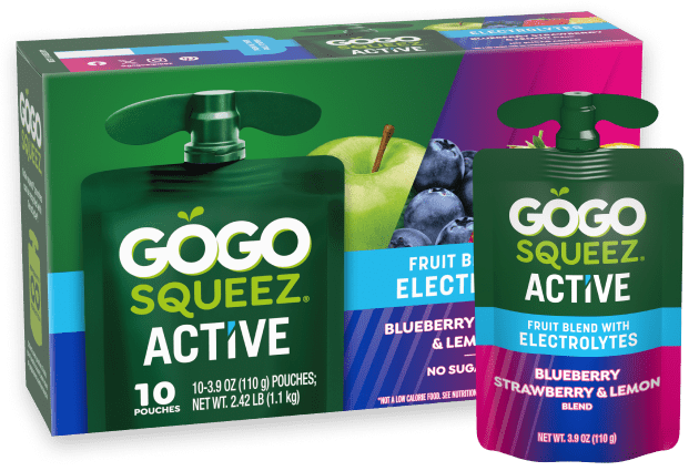 GoGo squeeZ® Active Fruit Blend with Electrolytes