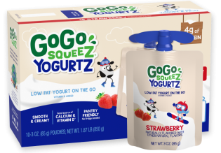 Gogo Squeez Pouches Yogurtz Strawberry Flavor