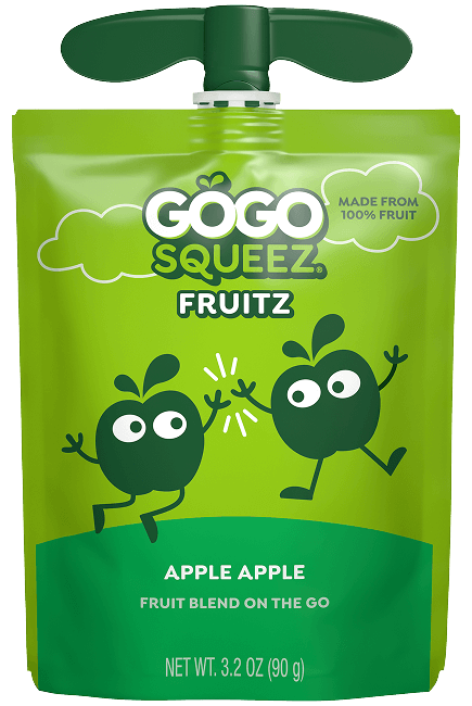 Gogo Squeez Pouches Fruit Blend Snack Apple Apple Applesauce Product Image