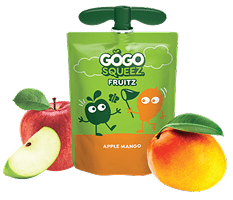 GoGo Squeez FruitZ Apple Mango Applesauce Pouch with new logo