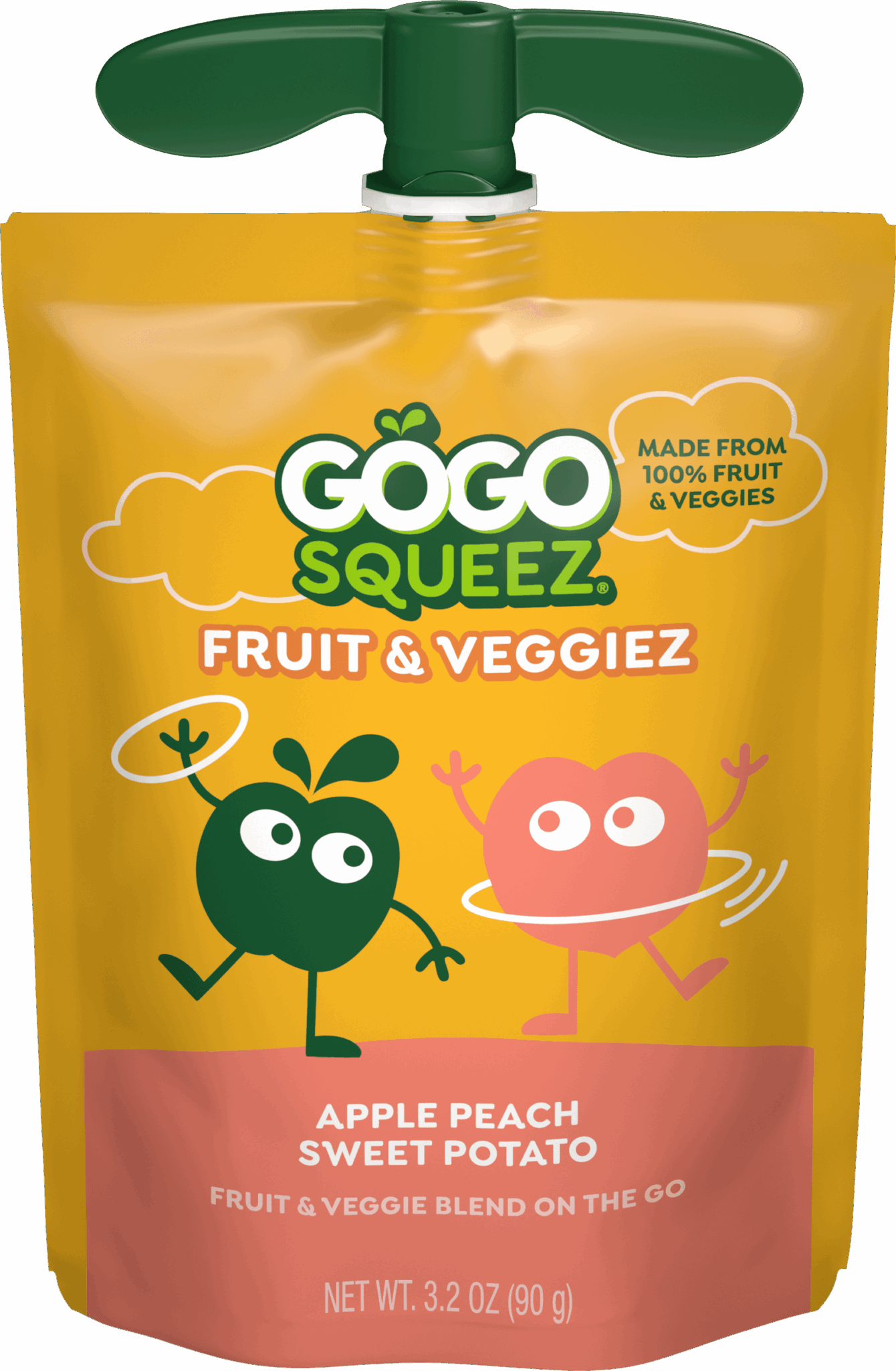GoGO SqueeZ Veggiez Apple Peach Sweet Potato Single Pouch Image