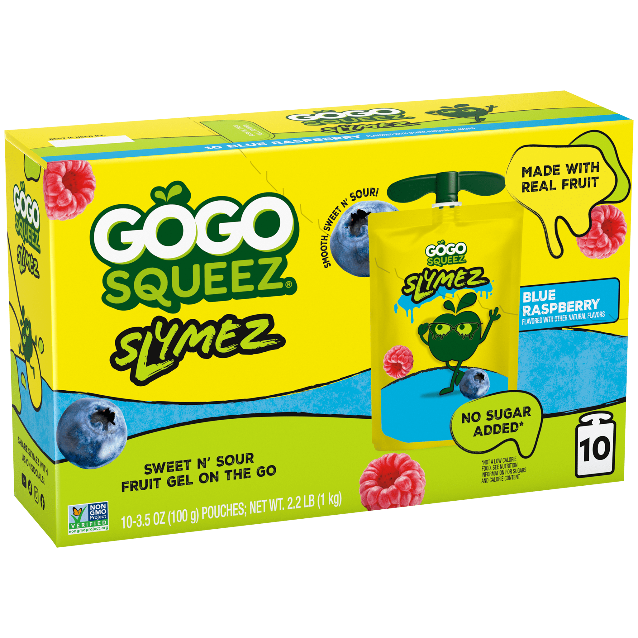 GoGo squeeZ Slymez Blue Raspberry 10 Pack