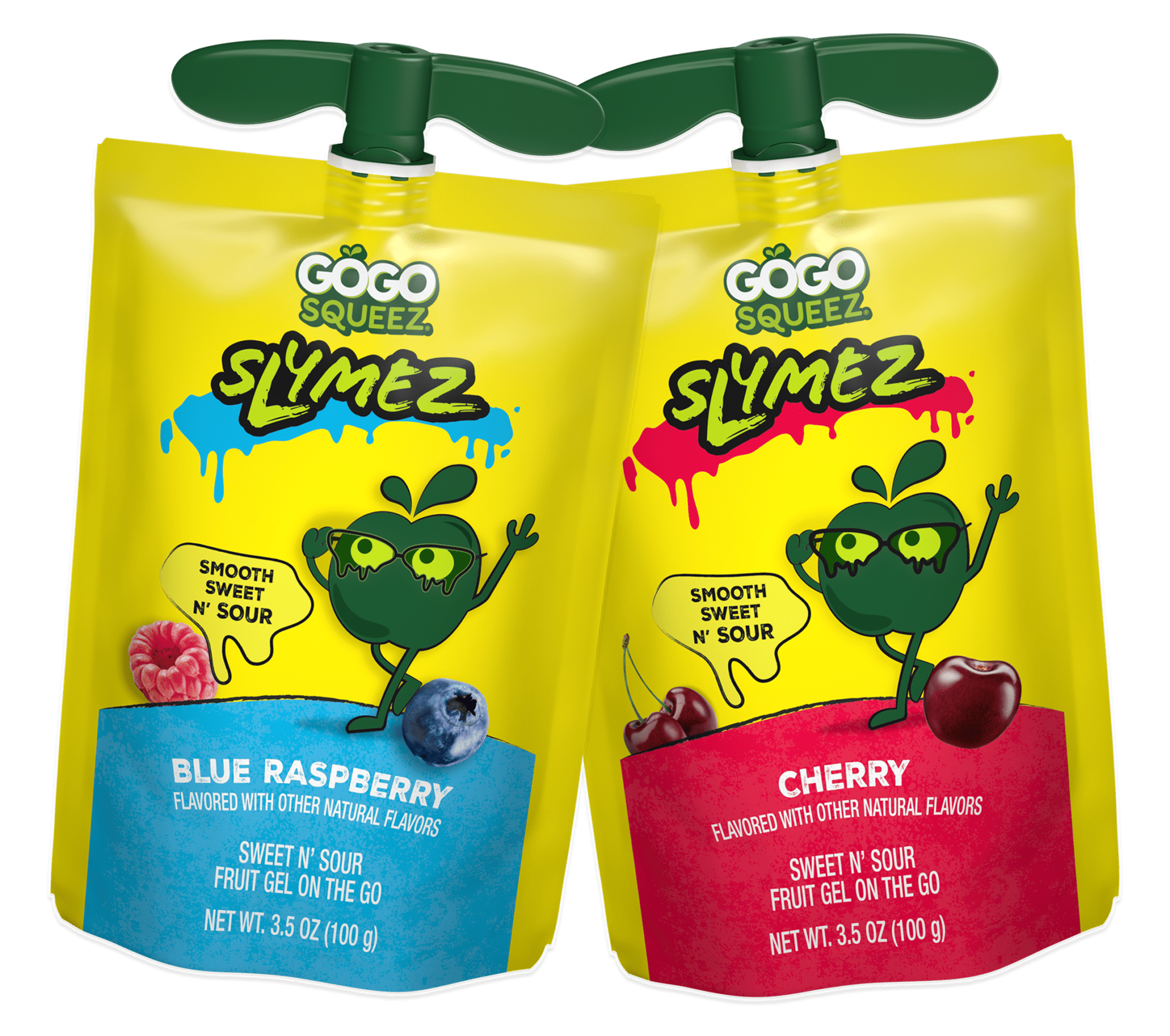 GoGo squeeZ Slymez Blue Raspberry & Cherry Pouches