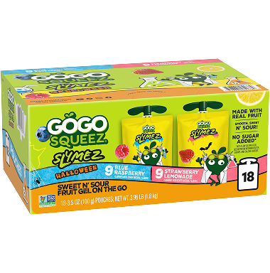 GoGo squeeZ SlymeZ Halloween 18 pack Variety Pack box front