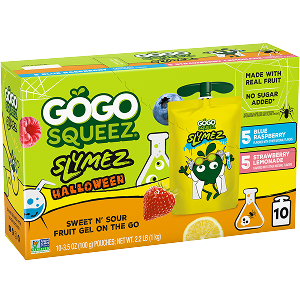 GoGo squeeZ SlymeZ Halloween 10 pack Variety Pack box front