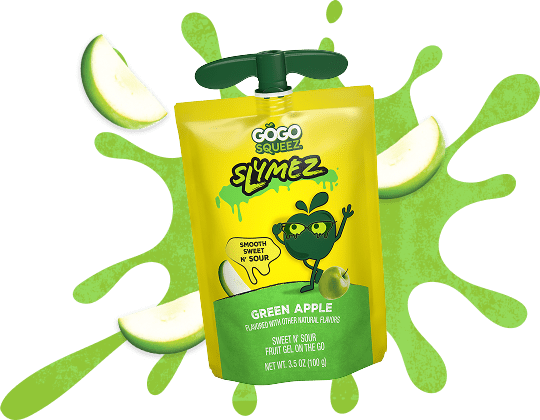 SlymeZ Green Apple Pouch Image with green splash in the background